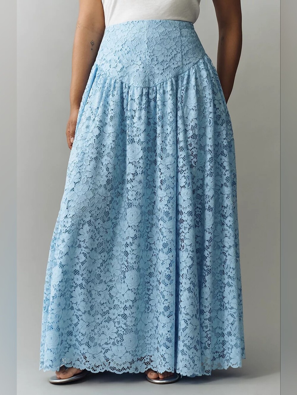 Jacie Lace Maxi Skirt In Dutch Canal